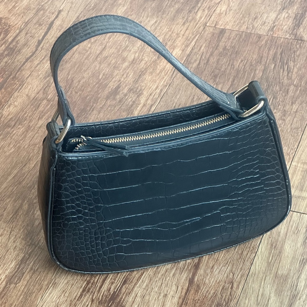 A&F Black Croc Handbag